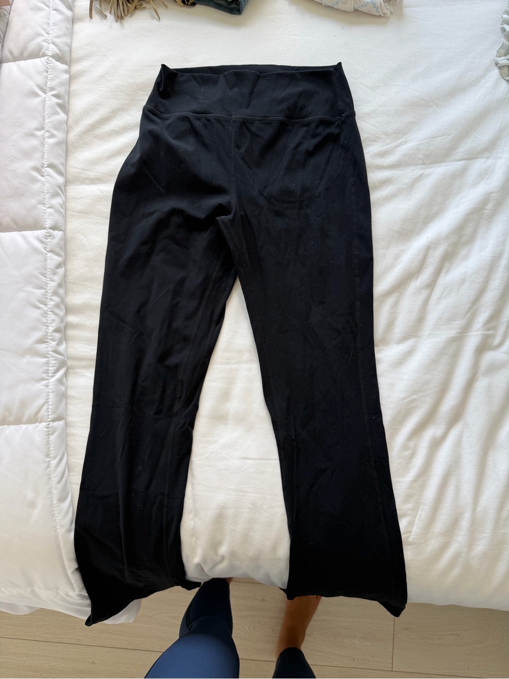 Black High-Waist Wide-Leg Women's yoga Pants